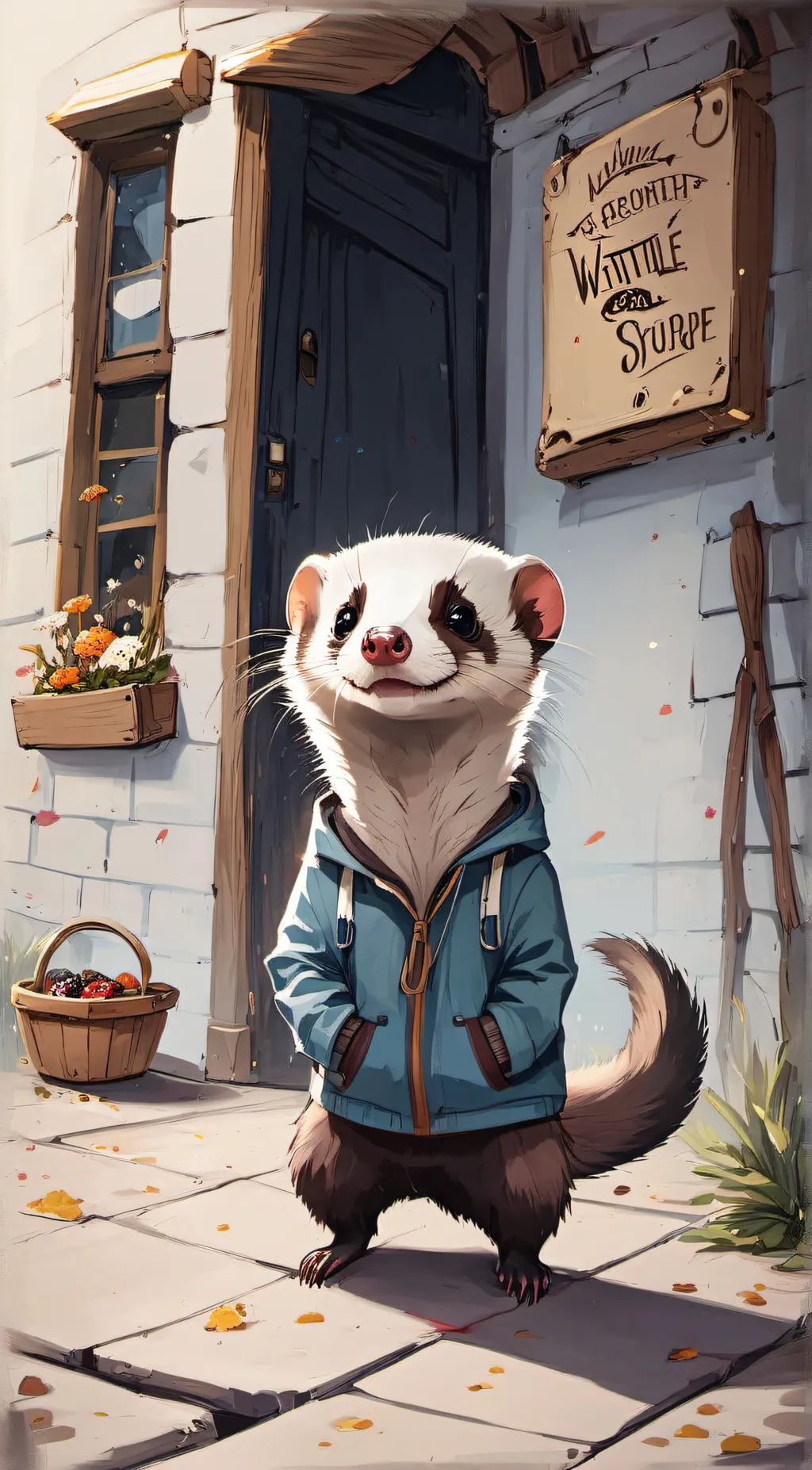 ai character: Waffle background