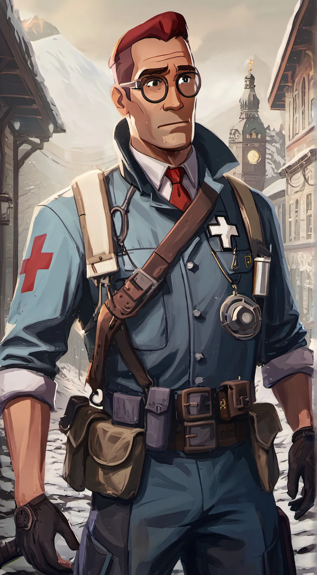 ai character: tf2 medic background