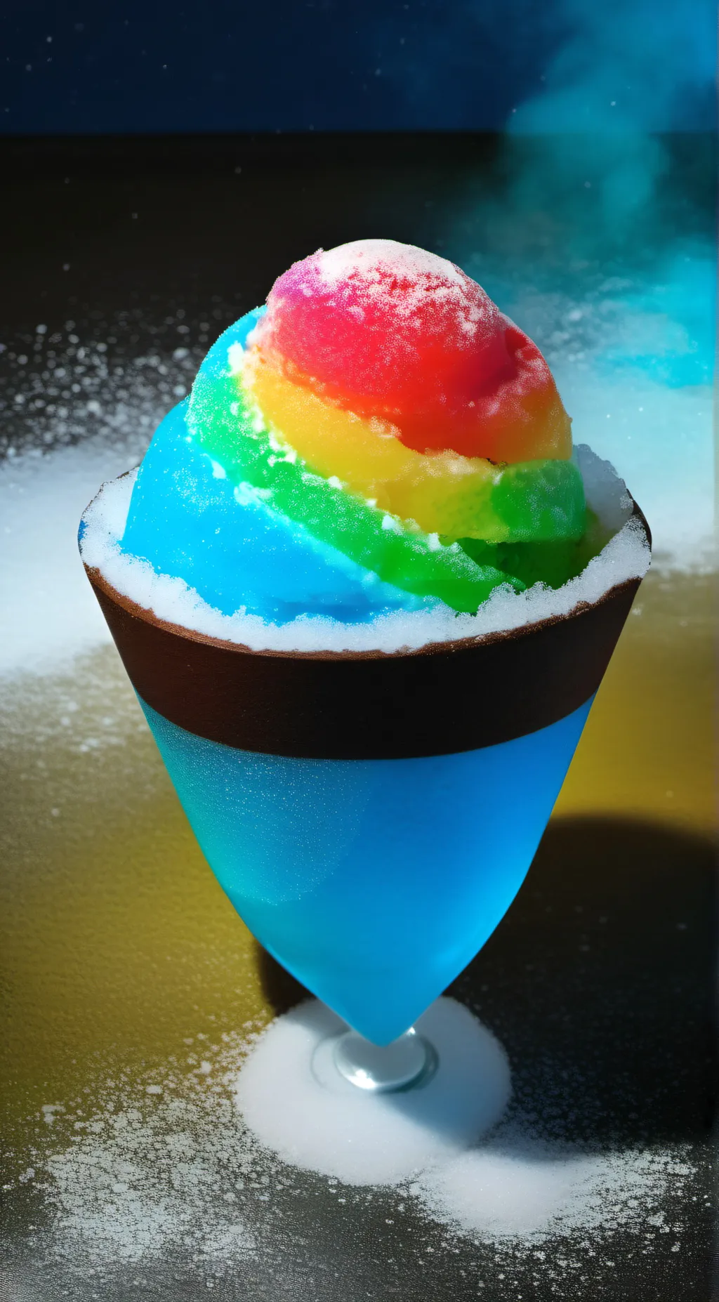 ai character: yummy snow cone background
