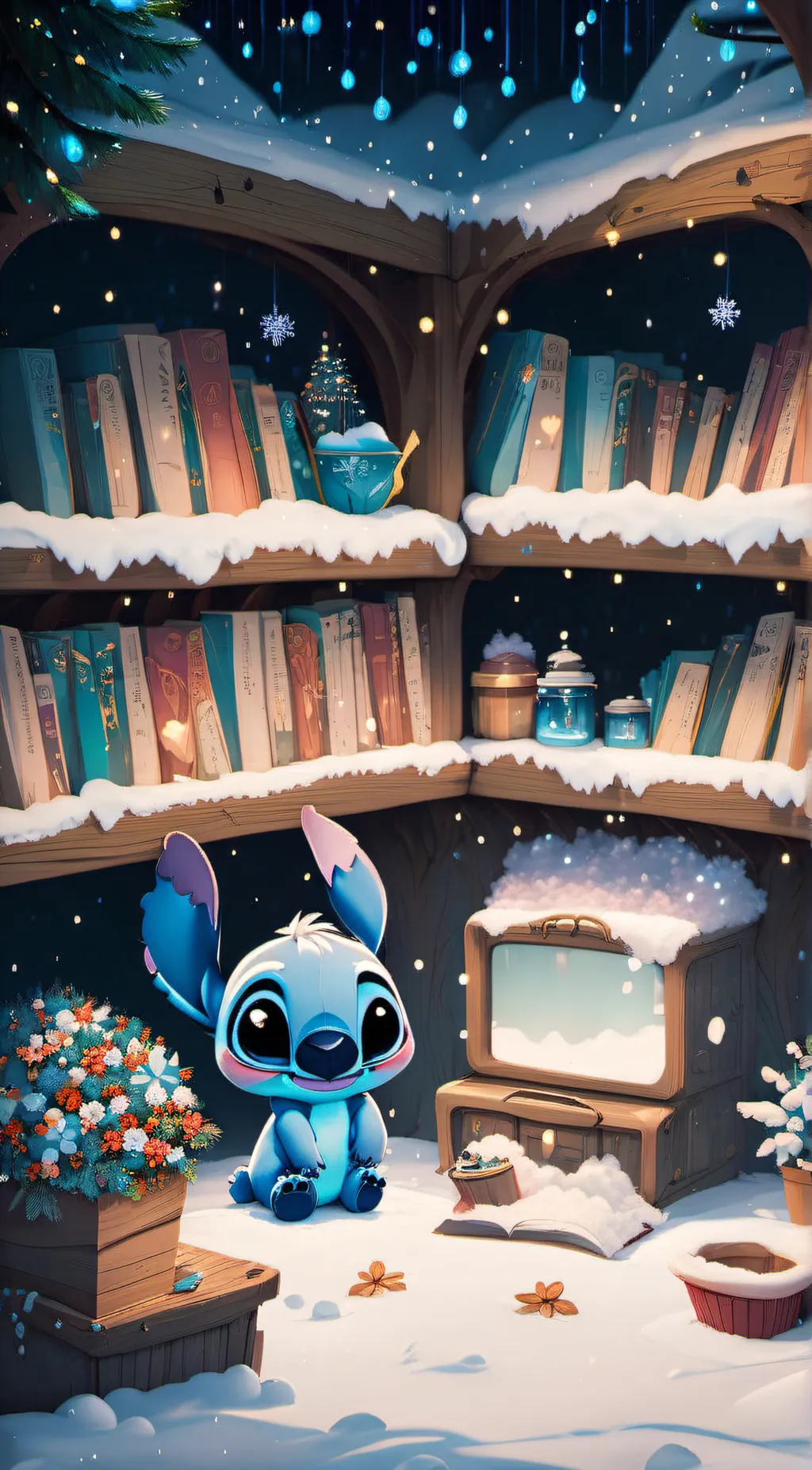 ai character: Stitch background