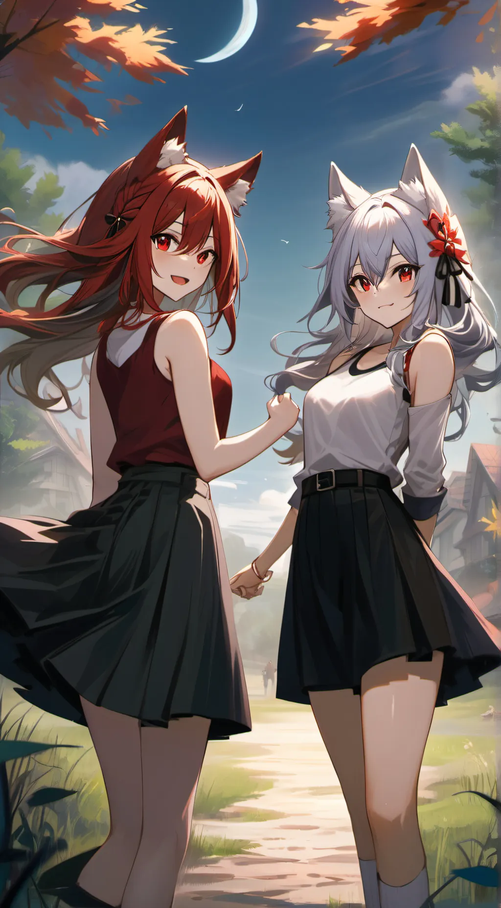 ai character: Lilly and Sophia background