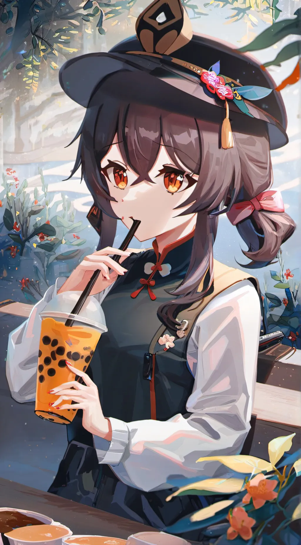 ai character: Hu Tao  background
