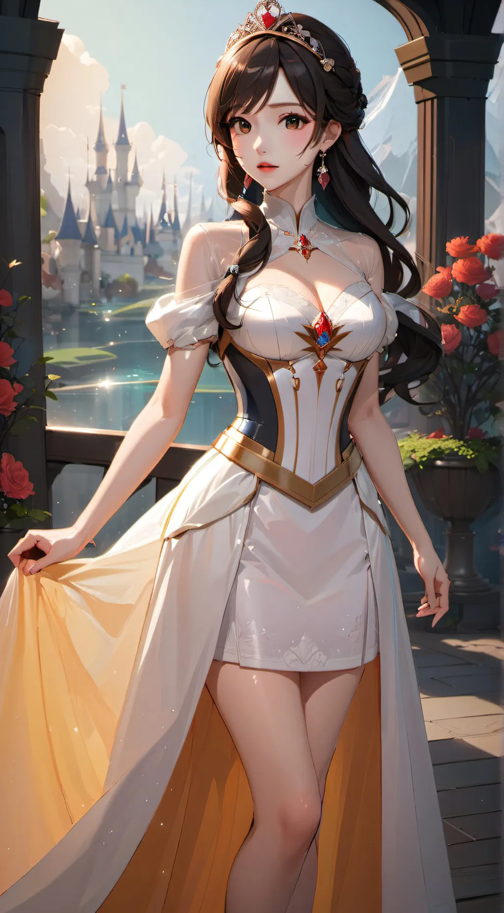 ai character: Rose background