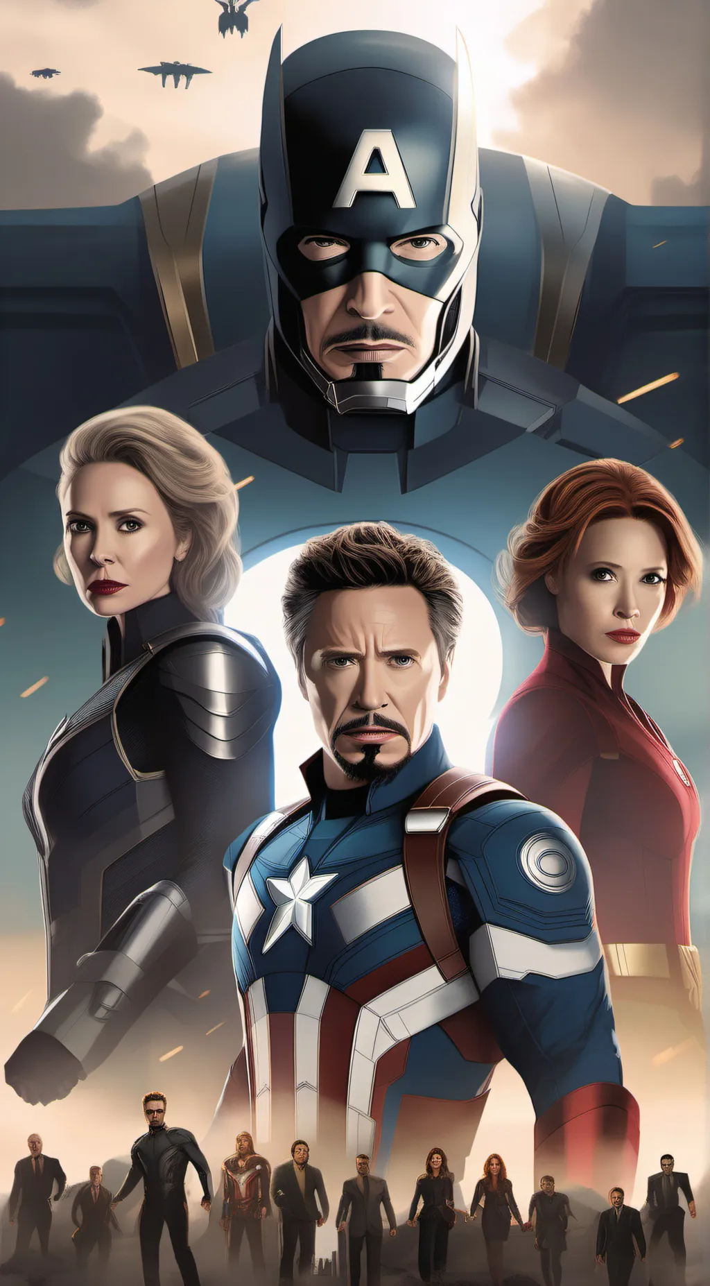 ai character: Avengers  background