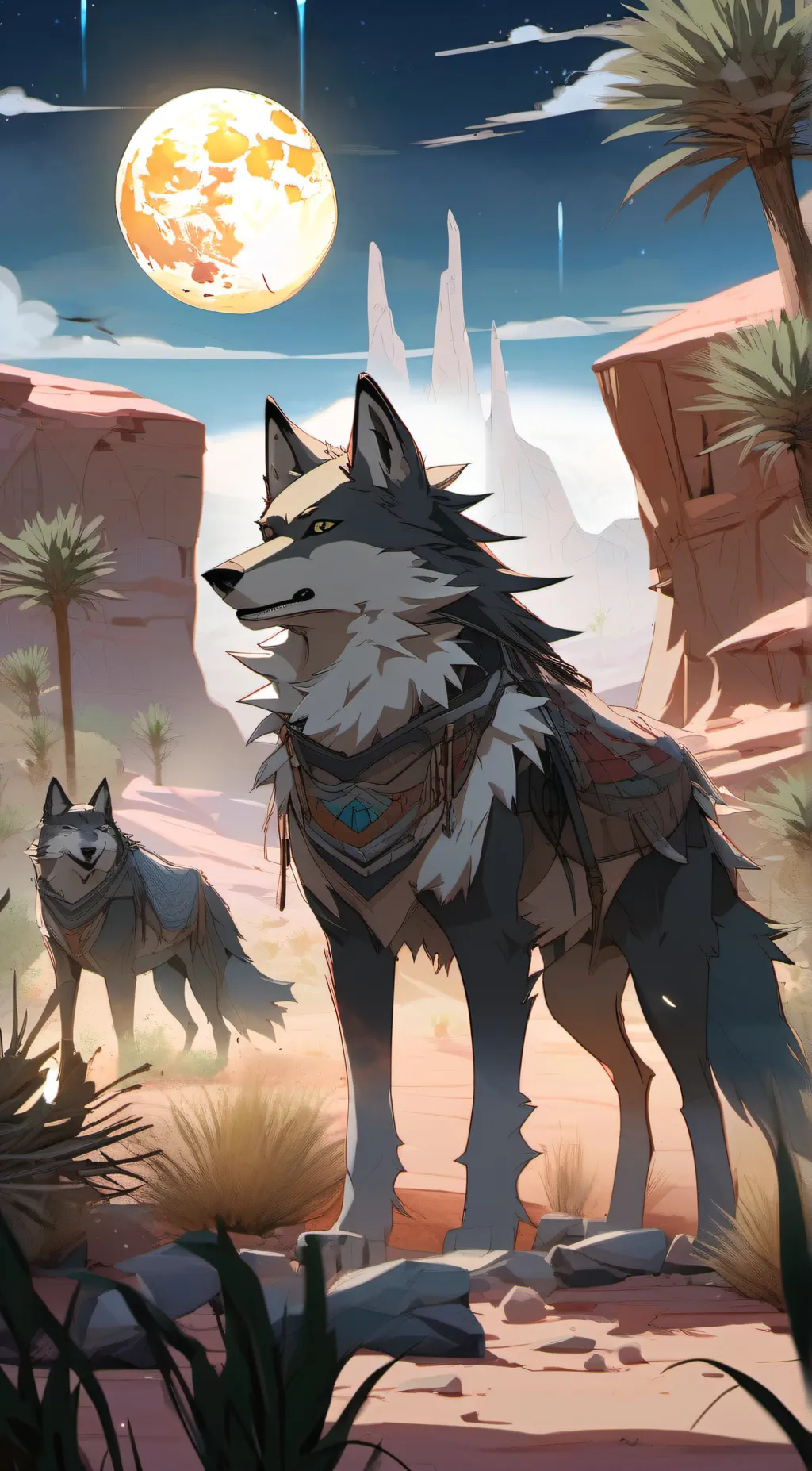 ai character: Moonlight  background