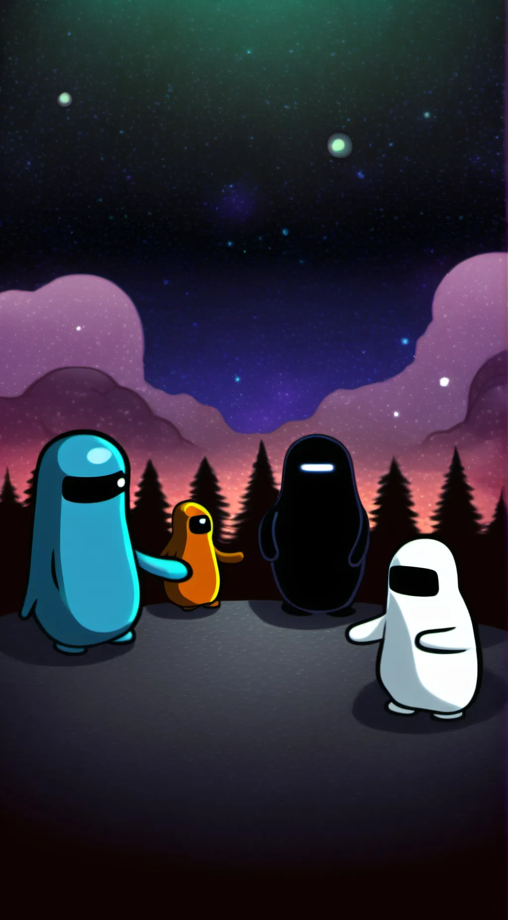 ai character: blue among us background