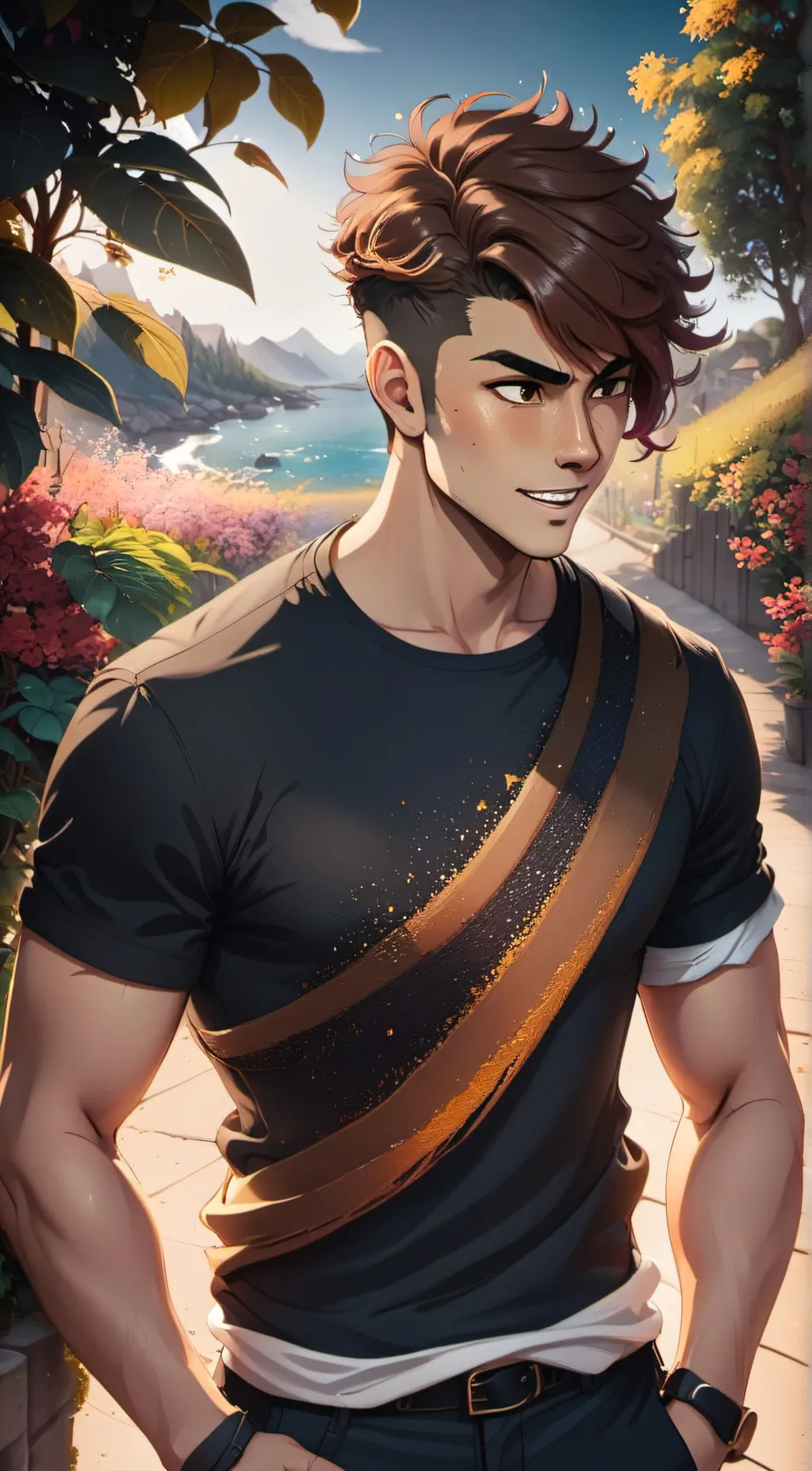 ai character: Cliff background