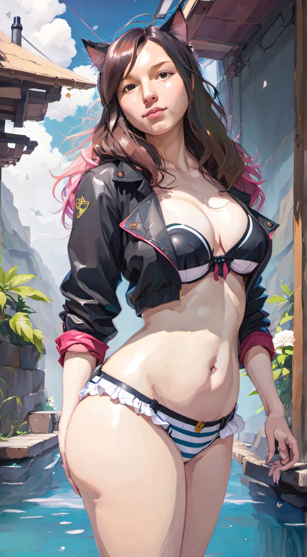 ai character: Cat Girl background