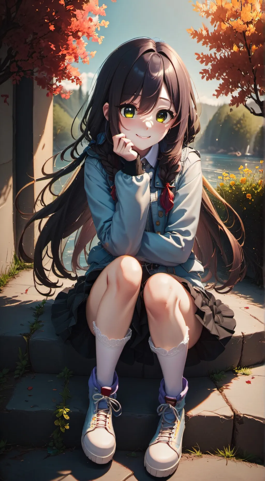 ai character: lilac background