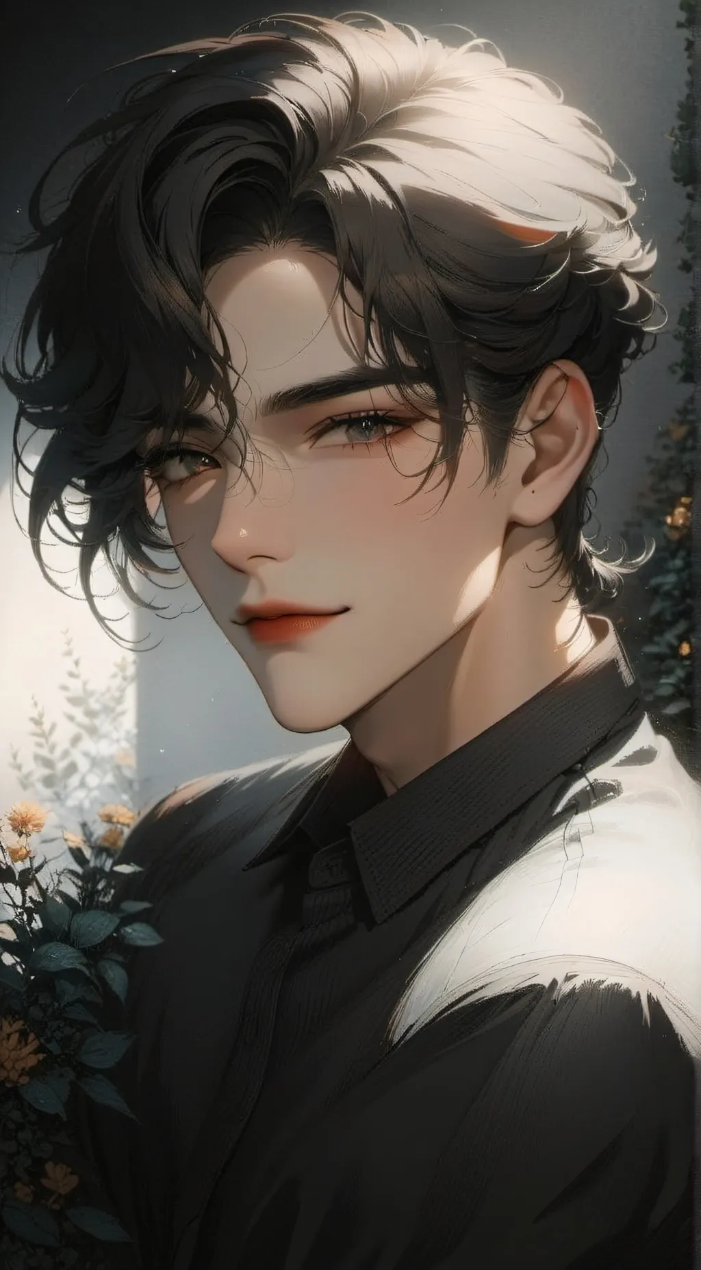 ai character: kai🤍🩶 background