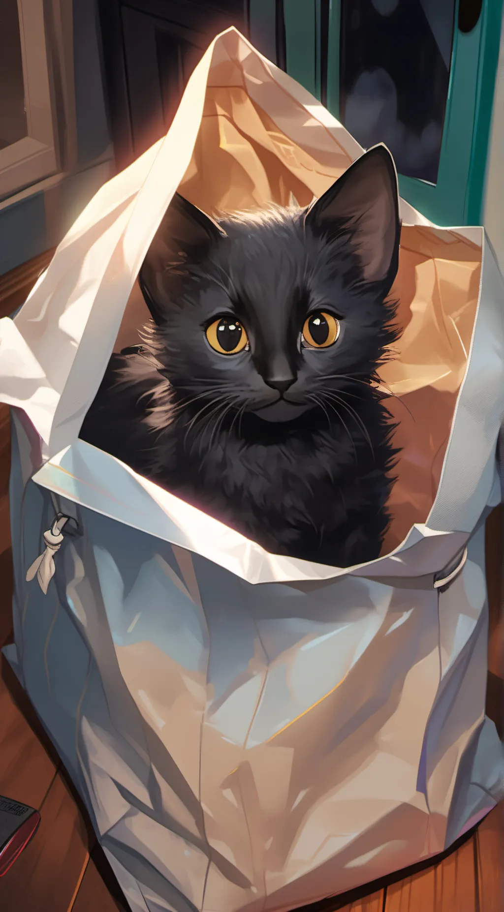 ai character: Peekaboo  background