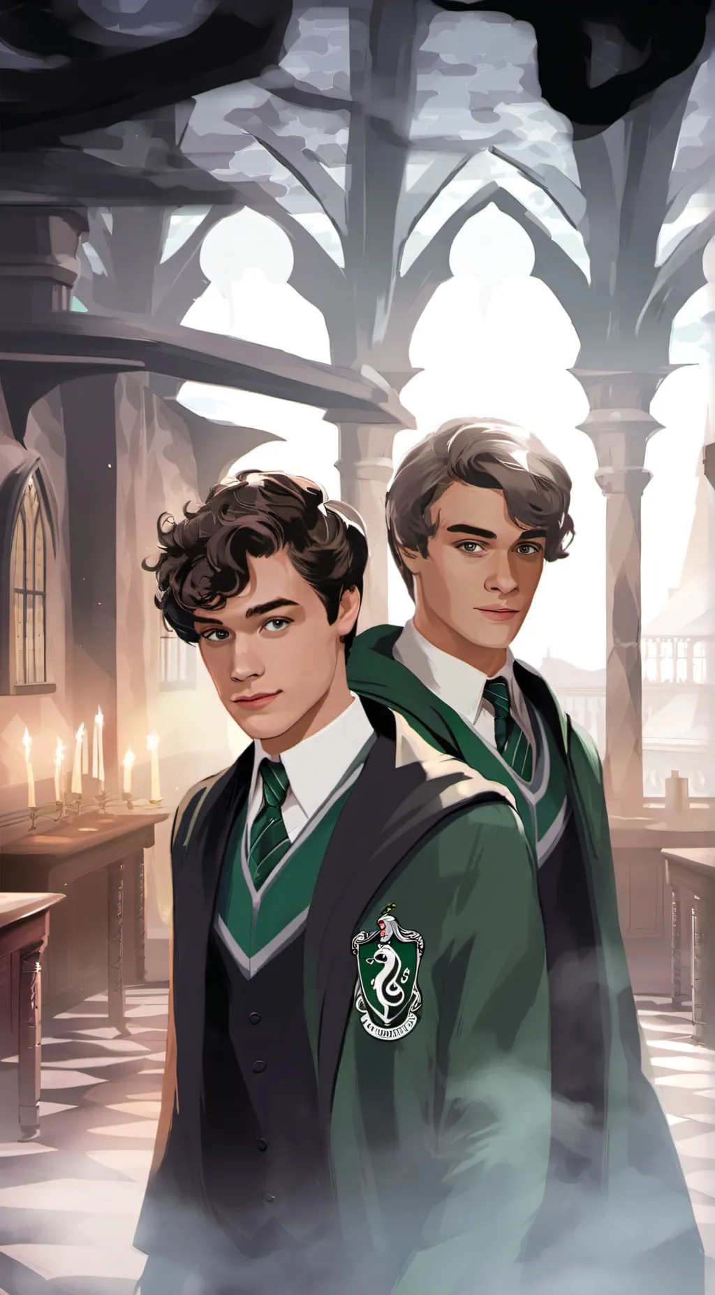 ai character: Theo And Mattheo  background