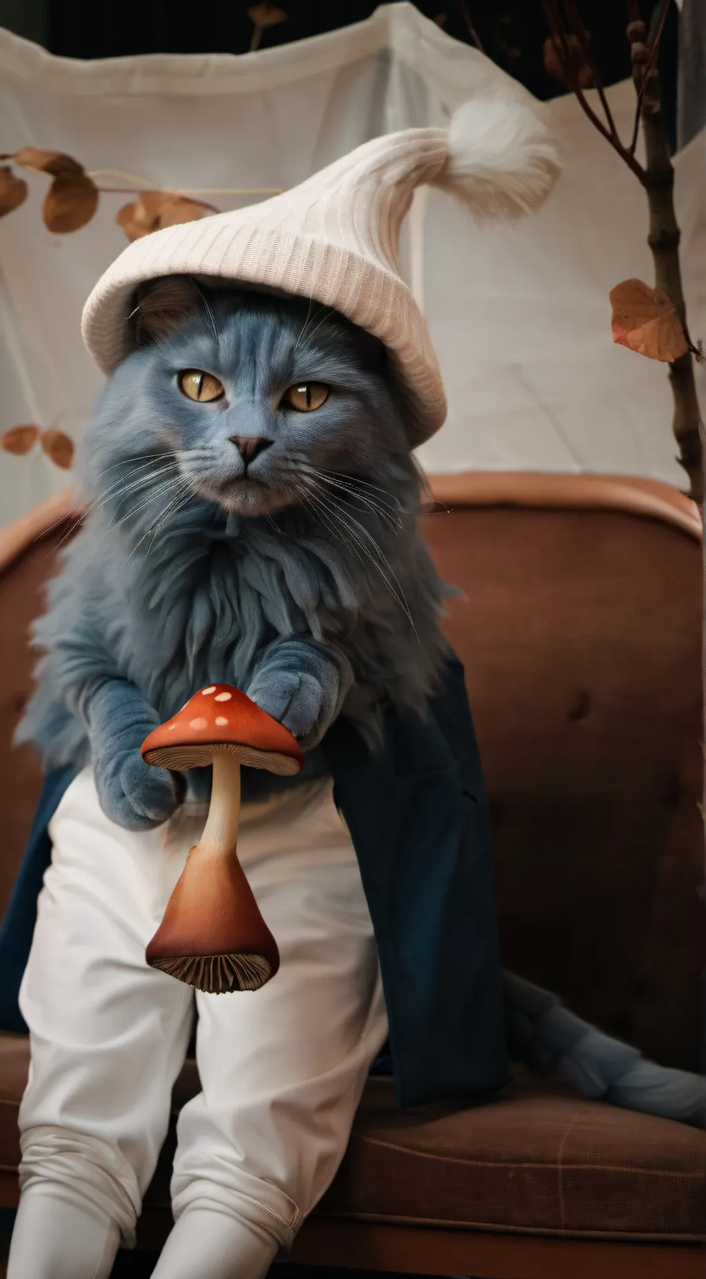 ai character: Smurf cat background