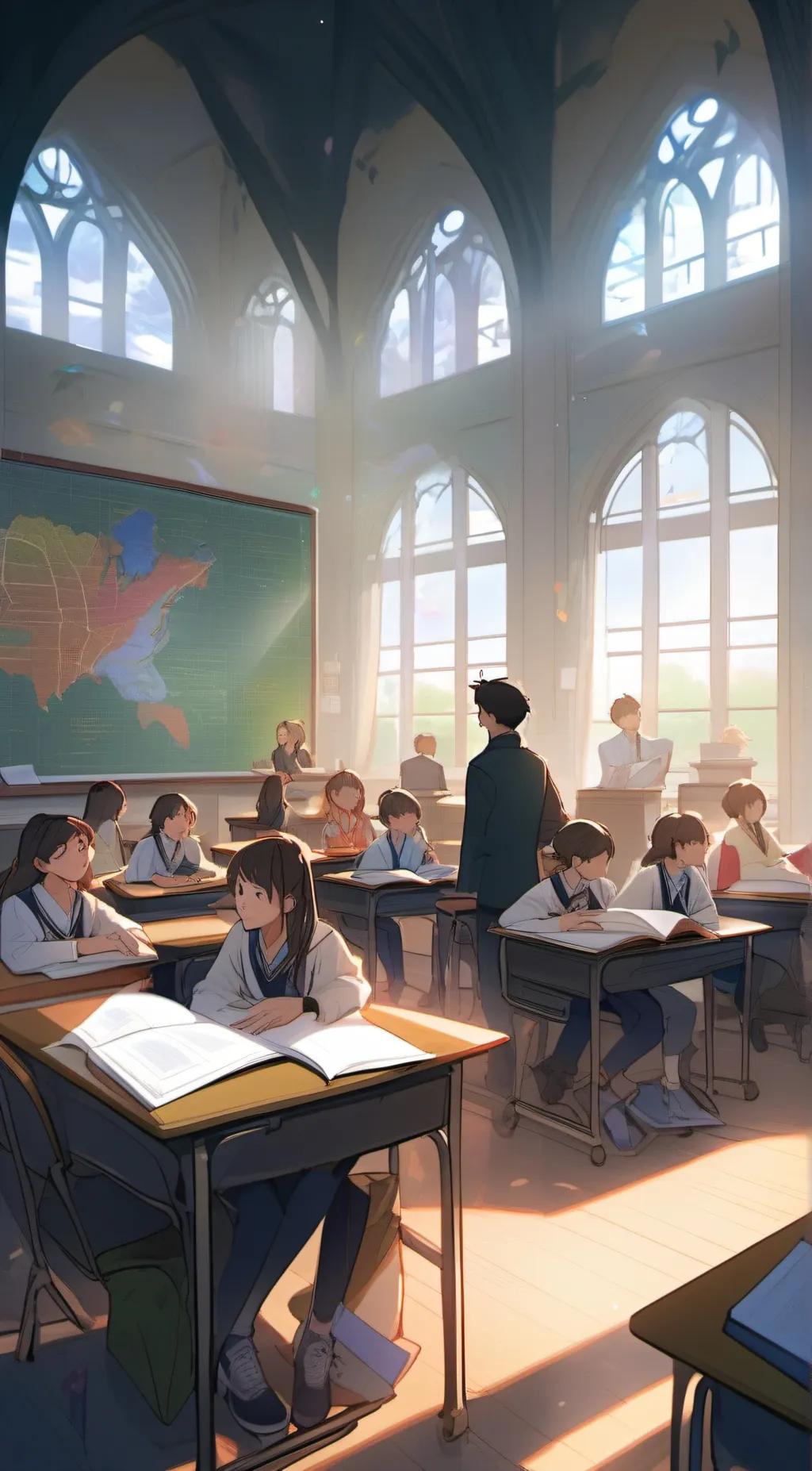 ai character: st normans academy background