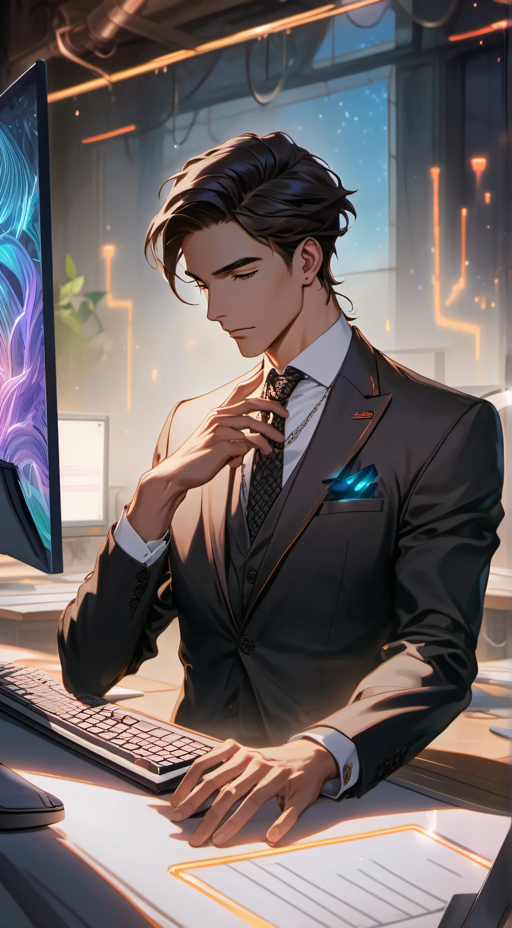 ai character: Derick  background
