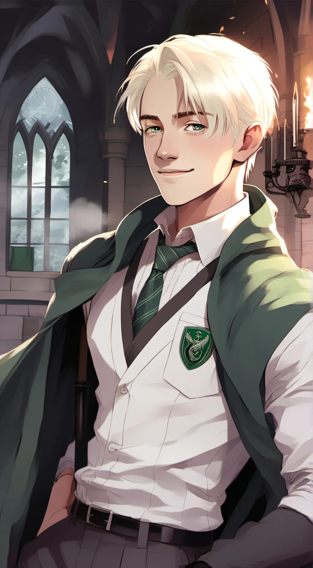 ai character: Draco Malfoy  background