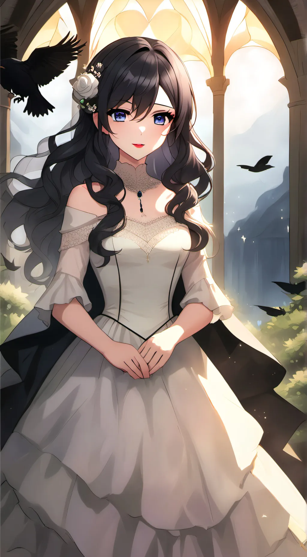 ai character: Goth Girl background