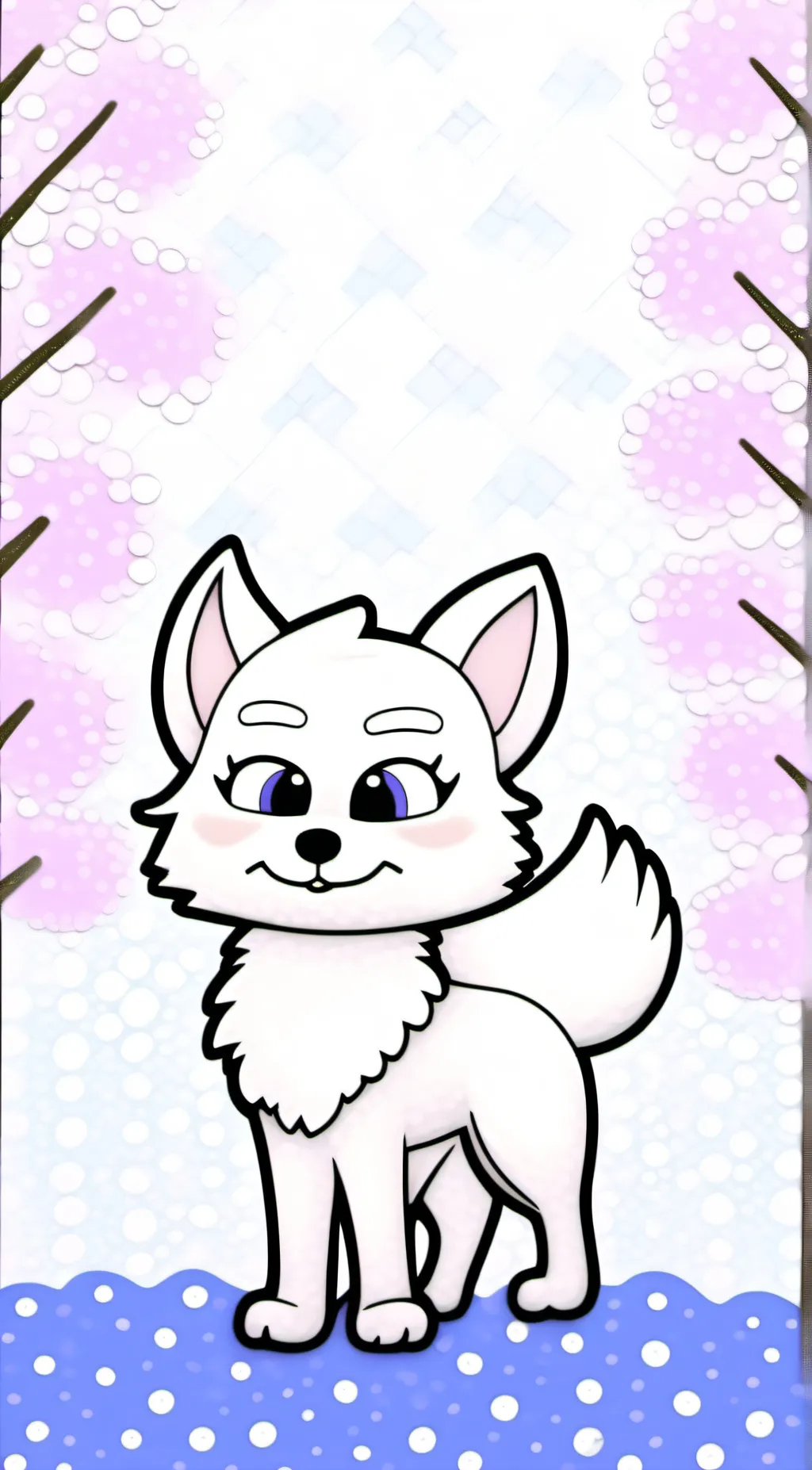 ai character: cute fox background