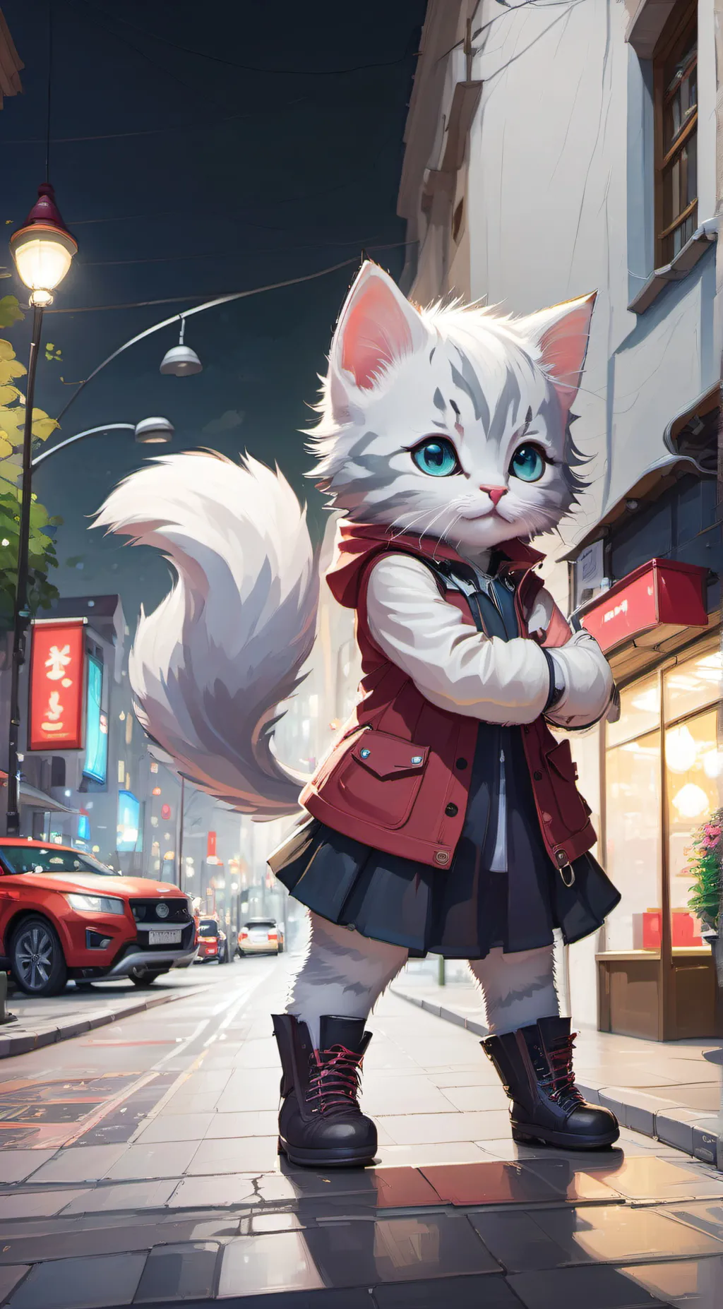 ai character: Cherry background