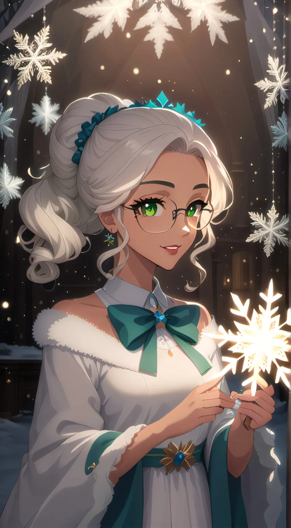 ai character: powder background