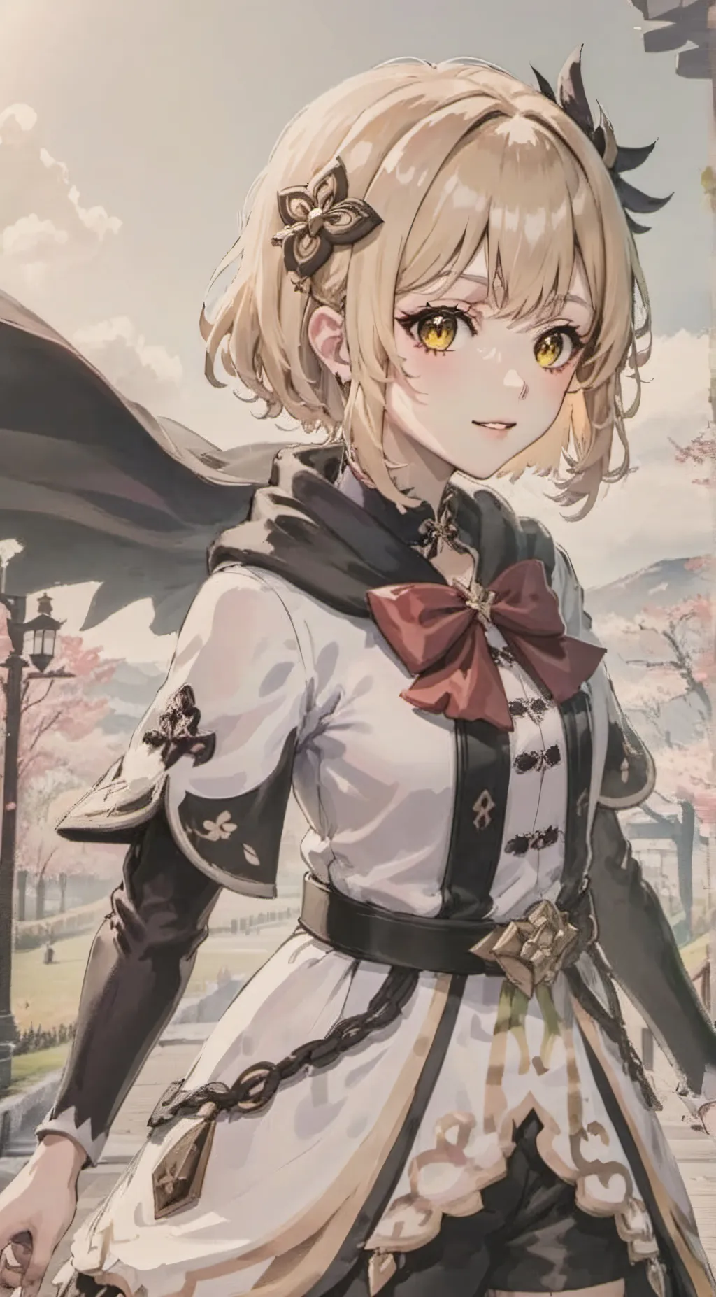 ai character: lumine (traveller) background