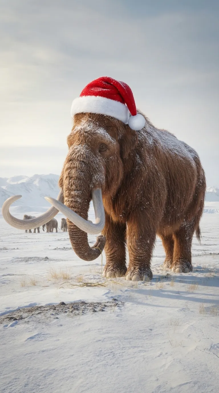 ai character: mammoth december background