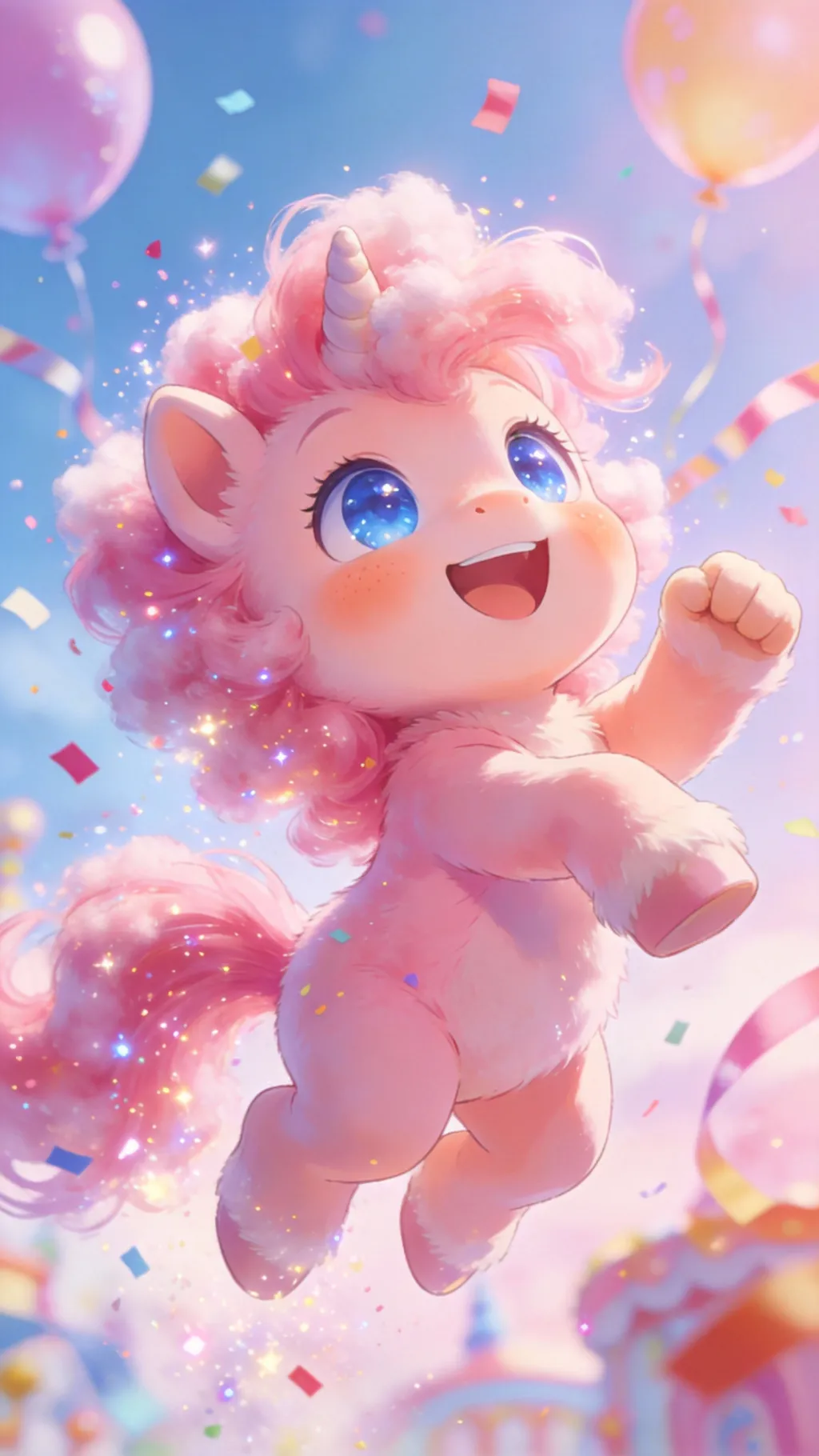 ai character: baby Pinke pIe  background
