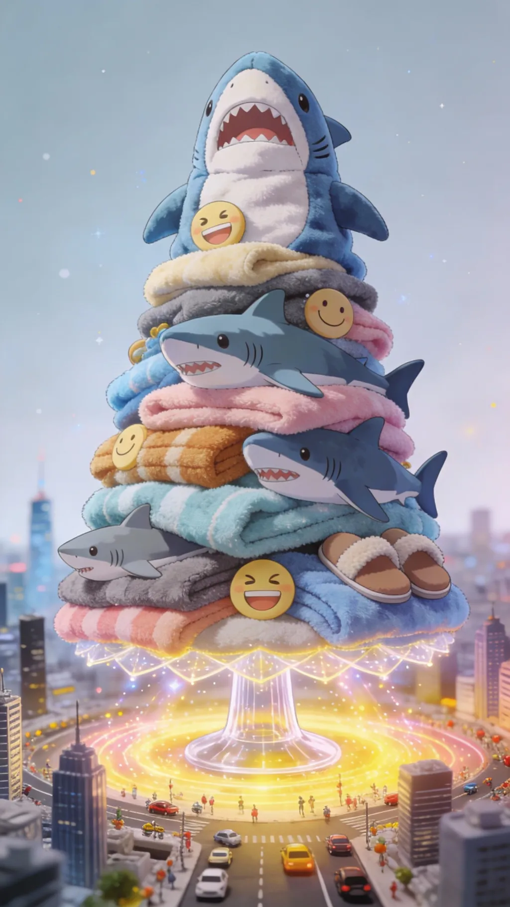 ai character: any shark onesie  background