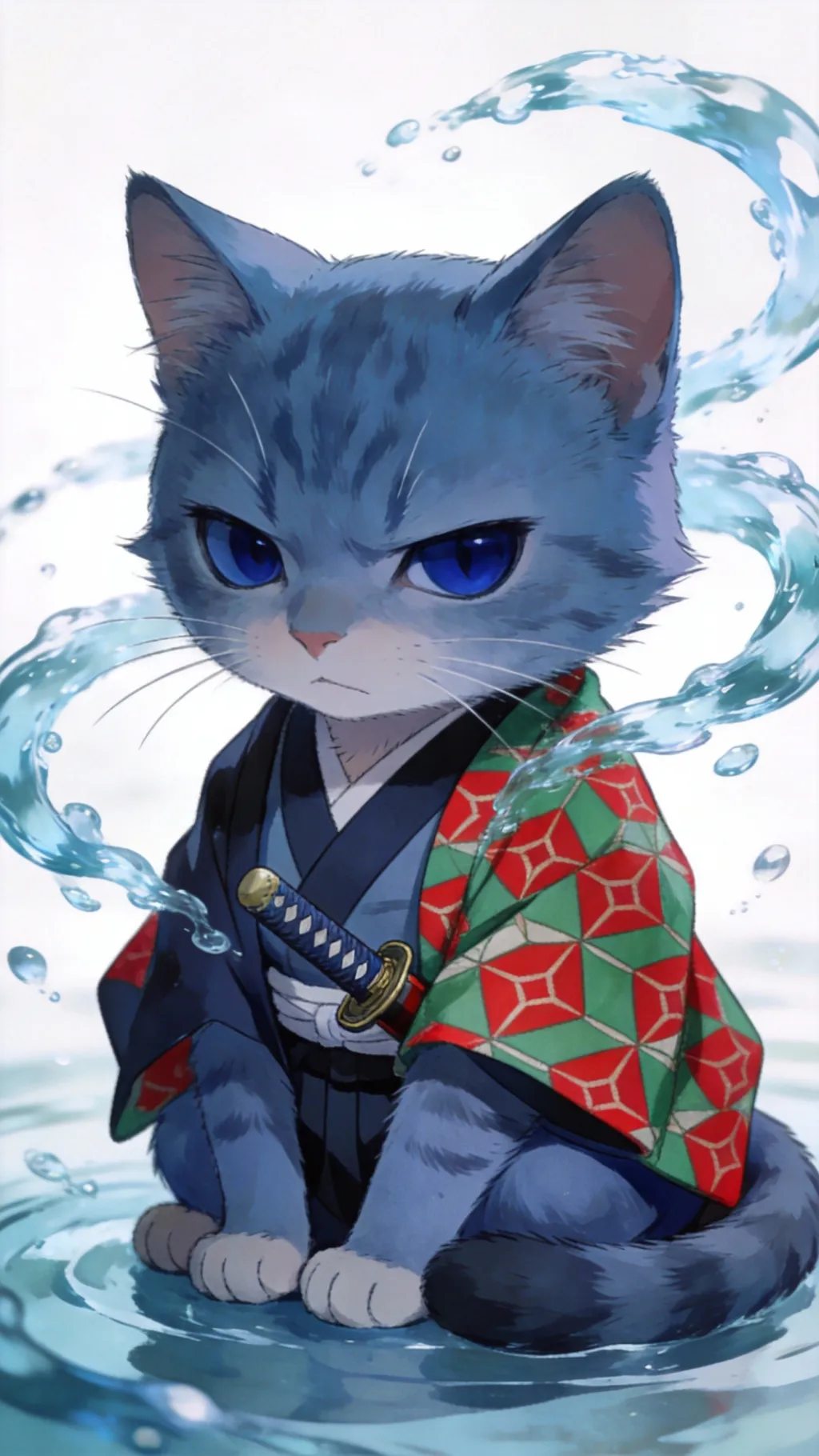 ai character: cat Giyu background